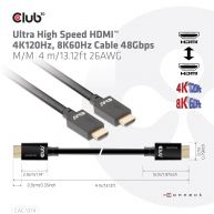 Ultra High Speed HDMI 4K120Hz, 8K60Hz Cable 48Gbps M/M 4 m/13.12ft 26AWG