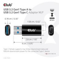 USB 3.2 Gen1 Type A to USB 3.2 Gen1 Type C Adapter M/F