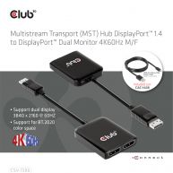Concentrador de transporte multisecuencia (MST) DisplayPort™ 1.4 a DisplayPort™ Dual Monitor 4K60Hz M/H