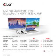 MST Hub DisplayPort 1.4 auf DisplayPort + HDMI 4K60Hz St./B.