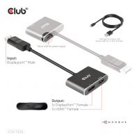 MST Hub DisplayPort 1.4 auf DisplayPort + HDMI 4K60Hz St./B.