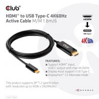 Cable activo HDMI a USB Tipo-C 4K60Hz  M / M 1.8m / 6 pies
