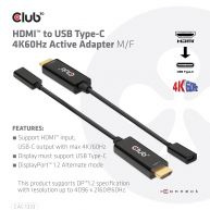 Adaptador activo CAC-1333 HDMI a USB tipo C 4K60Hz M