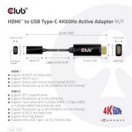 Adaptador activo CAC-1333 HDMI a USB tipo C 4K60Hz M