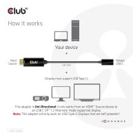 Adaptador activo CAC-1333 HDMI a USB tipo C 4K60Hz M