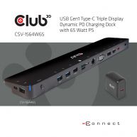 USB Gen1 Typ-C Triple Display Dynamic PD Charging Dock mit 65 Watt Ladegerät
