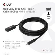 USB Gen2 Type-C to Type-A Cable 10Gbps M/F 5m/16.4ft
