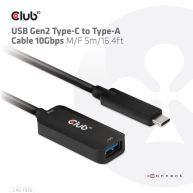 USB Gen2 Type-C to Type-A Cable 10Gbps M/F 5m/16.4ft
