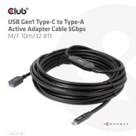 USB Gen1 Type-C to Type-A Active Adapter Cable 5Gbps M/F 10m/32.8ft 