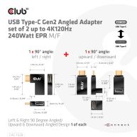 USB Type-C Gen2 Angled Adapter  set of 2 up to 4K120Hz M/F