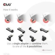 USB Type-C Gen2 Angled Adapter  set of 2 up to 4K120Hz M/F