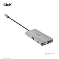 Concentrador 9 en 1 USB Gen1 Tipo-C con HDMI, VGA, 2x USB Gen1 Type-A, RJ45, ranuras para tarjetas SD / Micro SD y puerto USB Gen1 Tipo-C hembra