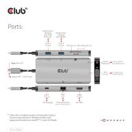 Concentrador 9 en 1 USB Gen1 Tipo-C con HDMI, VGA, 2x USB Gen1 Type-A, RJ45, ranuras para tarjetas SD / Micro SD y puerto USB Gen1 Tipo-C hembra