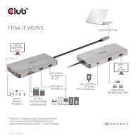 USB Gen1 Type-C 9-in-1 hub with HDMI, VGA, 2x USB Gen1 Type-A, RJ45, SD/Micro SD card slots and USB Gen1 Type-C Female port