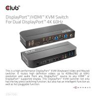 DisplayPort/HDMI KVM Switch For Dual DisplayPort 4K 60Hz