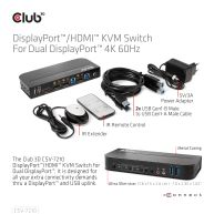 DisplayPort/HDMI KVM Switch For Dual DisplayPort 4K 60Hz