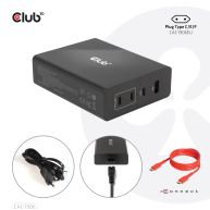 Cargador de viaje con tecnología GAN de 132 W, cuatro puertos USB tipo A y C, soporte Power Delivery (PD) 3.0