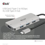 USB Gen2 Type-C to 10Gbps 4x USB Type-A Hub