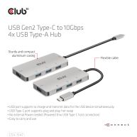 USB Gen2 Type-C to 10Gbps 4x USB Type-A Hub