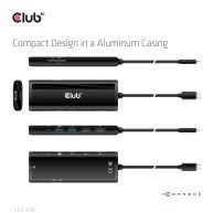 Docking station USB Gen1 Tipo-C 8 en 1 MST Pantalla Dual 4K60Hz Travel Dock