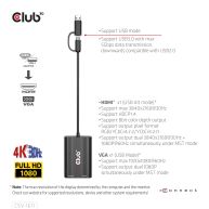 USB Gen1 Type-C/-A to Dual HDMI (4K/30Hz) / VGA (1080/60Hz)