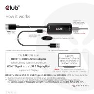 Adaptador activo HDMI + Micro USB a USB tipo C 4K120Hz o 8K30Hz M/H