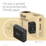 Travel Charger 100W GaN technology, Four port USB Type-A(2x) and -C(2x), Power Delivery(PD) 3.0 Support