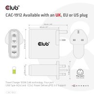 Ladegerät 100 W GaN-Technologie, USB Typ-A(2x) und -C(2x), Power Delivery (PD) 3.0