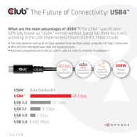 USB4 Gen3x2 Type-C Bi-Directional Cable 8K60Hz, Data 40Gbps, PD 240W(48V/5A) EPR M/M 2m / 6.56ft  