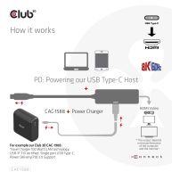 USB Gen2 Type-C to HDMI 8K60Hz or 4K120Hz HDR10+ with DSC1.2 with Power Delivery 3.0 Active Adapter M/F