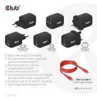 Travel Charger PPS 65Watt GAN technology, Triple port (2x USB Type-C + USB Type-A) Power Delivery(PD) 3.0 Support