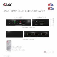 3 to 1 HDMI™ 8K60Hz/4K120Hz Switch
