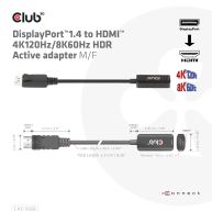 Adaptador activo DisplayPort1.4 a HDMI 4K120Hz/8K60Hz HDR M/H 
