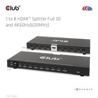 1 to 8 HDMI™ Splitter Full 3D and 4K60Hz(600MHz)