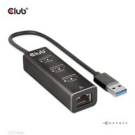USB 3.2 Gen1 Typ-A, 3 Ports Hub mit Gigabit Ethernet