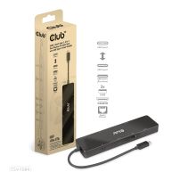 USB3.2 Gen2 Tipo-C, Base de conexión portátil 6 en 1 de doble pantalla con vídeo USB Tipo-C 4K60Hz
