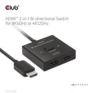 HDMI 2-in-1 Bi-directional Switch for 8K60Hz or 4K120Hz