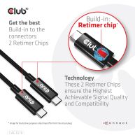 USB4 Gen3x2 Type-C Bi-Directional Cable 8K60Hz or 4K120Hz, Data 40Gbps, PD 240W(48V/5A) EPR M/M  3m / 9.84ft