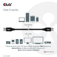 Cable USB Tipo-A Gen2(10G), 3A M/M 0.5m / 1.64 ft