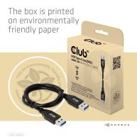 Cable USB Tipo-A Gen2(10G), 3A M/M 0.5m / 1.64 ft