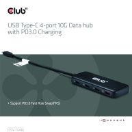 USB Type-C® 4-Port 10G Daten-Hub mit PD3.0 Ladefunktion
