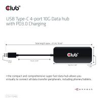 USB Type-C® 4-Port 10G Daten-Hub mit PD3.0 Ladefunktion