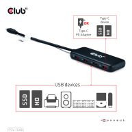 USB Type-C® 4-Port 10G Daten-Hub mit PD3.0 Ladefunktion