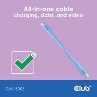 USB C kabel Blau