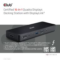 Thunderbolt™ 4 zertifizierte 16-in-1 Vier-Displays Docking Station