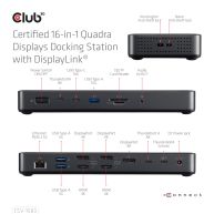 Thunderbolt™ 4 zertifizierte 16-in-1 Vier-Displays Docking Station