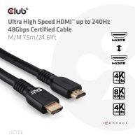 Cable certificado HDMI™ de ultra alta velocidad 4K120Hz 8K60Hz 48Gbps M/M 7.5m/24.61ft 