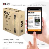 Cable certificado HDMI™ de ultra alta velocidad 4K120Hz 8K60Hz 48Gbps M/M 7.5m/24.61ft 