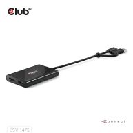 USB Type-C (with USB Type-A Adapter) to dual HDMI (4K60Hz) Video Splitter with DisplayLink
