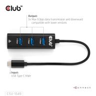 USB Type-C 3.2 Gen1 to 3 Ports USB Type-A with Gigabit Ethernet